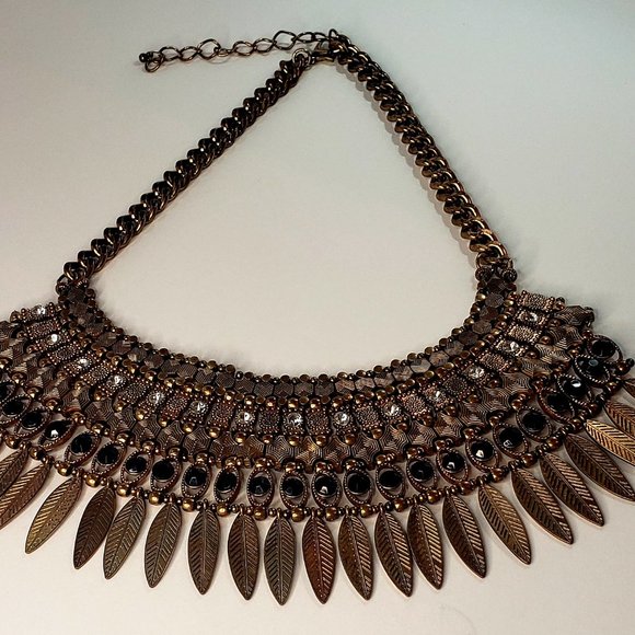Vintage Boho Bib Collar Statement Necklace - Picture 3 of 7